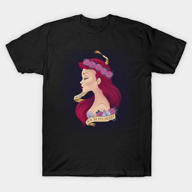 Mermaid tattoo T-Shirt by Edwoody